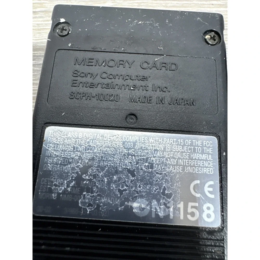 2 Official Original OEM Sony PlayStation 2 II Memory Card (Black) PS2 Authentic!